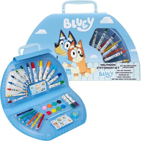 Bluey Kids Art Set 40 Plus Pieces Kids Colouring Sets Paints Colouring Pencils Crayons Art Supplies Gifts for Kids in Saudi Arabia
