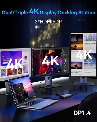 USB C Adapter HDMI USB Multiport Hub,8 in 2 Accessories with 4K@60hz HDMI,Thunderbolt 3,USB C and 3 USB A 3.0 Data Ports SD TF Card Reader, Audio (Grey) in Saudi Arabia