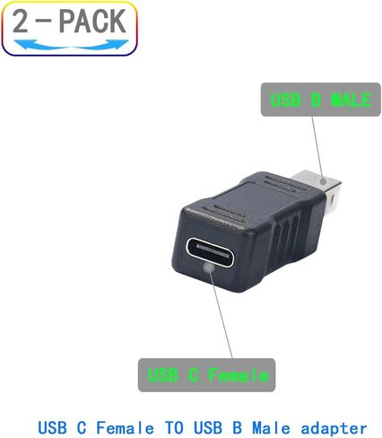 Mini USB أنثى محول طابعة الذكور (2 حزمة) in Kuwait