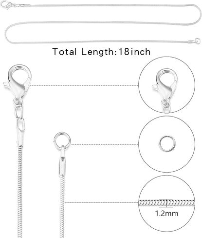 Topacket 24 Pack Necklace Chains Bulk,Gold and Silver Snake Necklace Chains for Jewelry Making 16 Inches in Saudi Arabia