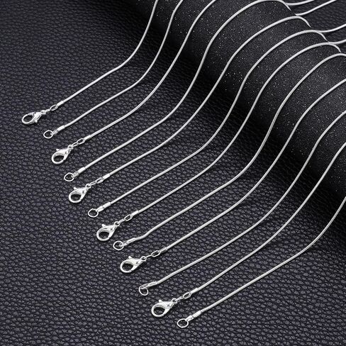Topacket 24 Pack Necklace Chains Bulk,Gold and Silver Snake Necklace Chains for Jewelry Making 16 Inches in Saudi Arabia