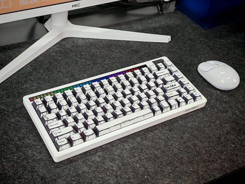 Black & White Sketch Comic Keycaps - Virgin PBT, 5-Sided Dye Sublimation, Cherry Profile, Matte Finish, Sound Optimization, Compatible with 61-108 Keys Layouts in Saudi Arabia