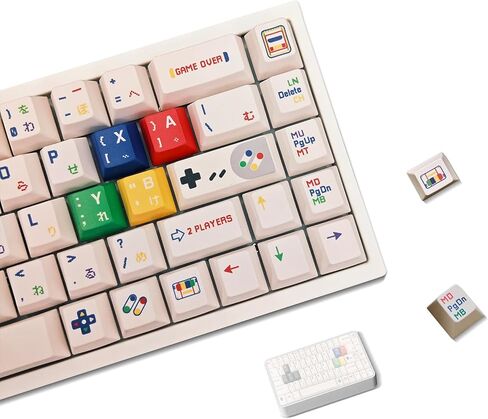 Black & White Sketch Comic Keycaps - Virgin PBT, 5-Sided Dye Sublimation, Cherry Profile, Matte Finish, Sound Optimization, Compatible with 61-108 Keys Layouts in Saudi Arabia