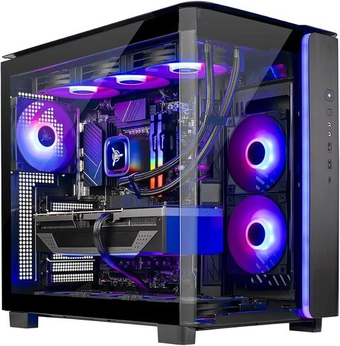Skytech King 95 Gaming PC Desktop, Ryzen 7 9800X3D 4.7 GHz (5.2 GHz Turbo Boost), AMD RX 7800XT 16GB GDDR6, 1TB Gen4 SSD, 32GB DDR5 RAM 6000 RGB, 1000W Gold ATX 3.0 PSU, 360mm ARGB AIO, Win 11 Home in Saudi Arabia