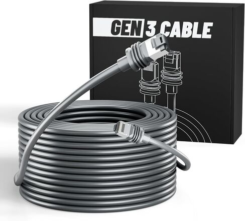 Starlink Gen 3 Cable 100FT/30M, Waterproof Ethernet Replacement Cable, High-Speed Extension for Starlink V3 Rectangular Satellite Dish, Durable Accessories for Gen 3 Standard Kit in Kuwait
