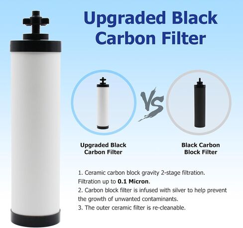 【Upgraded】Renami Ceramic Filter & Fluoride Filter Replacement for Berkey® BB9-2 Black Filters & PF-2 Fluoride Filters, Compatible with Berkey® Gravity Water Filter System, Combo Pack in Saudi Arabia