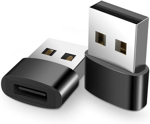 USB Adapter USB A Male to USB C Female Charger Converter, Compatible with Apple iPhone 15 14 13 12 11 Pro/Plus/Max, AirPods, iPad 9 10, Air, iWatch 8 7, Samsung Galaxy S24 S23 S22 S21, car Silver2. in Saudi Arabia