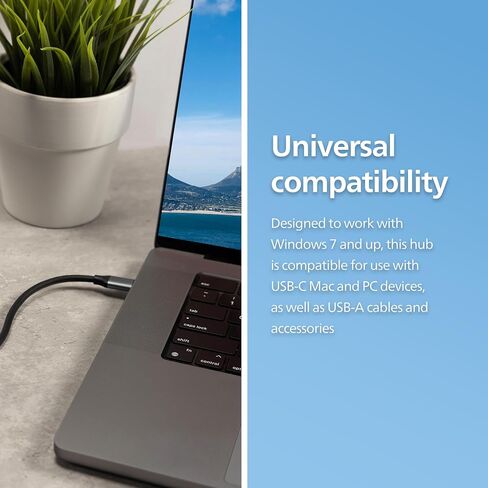 Philips USB-C Multiport Hub ، مع شاشة HDMI 4K ، 10 بت في الثانية و 2 5 جيجابت في الثانية من منافذ بيانات USB-A ، توصيل الطاقة 100 واط ، موصل متعدد الأجهزة ، للهاتف ، الكمبيوتر اللوحي أو الكمبيوتر المحمول ، الرمادي/الفضة ، SWL3303M/37 in Saudi Arabia