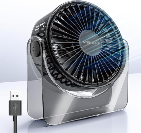 مروحة مكتب USB ، مروحة طاولة محمولة 6 بوصات ، 3 سرعات هادئة تبريد قوي ، مروحة صغيرة صغيرة من أجل طاولة مكتب غرفة نوم المكتب ، هدايا للنساء الرجال ، الميل الأسود ، قابل للتعديل in Kuwait