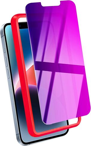 for iPhone 13 Pro Max and for iPhone 14 Plus Privacy Screen Protector Anti Spy Tempered Glass Gradient colorful 25° 2PACK 9H Hardness Anti-Blue Light Easy Installation Frame 6.7 inch Gold in Saudi Arabia