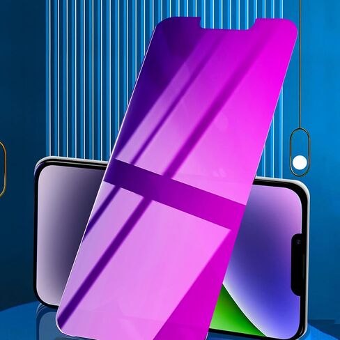 for iPhone 13 Pro Max and for iPhone 14 Plus Privacy Screen Protector Anti Spy Tempered Glass Gradient colorful 25° 2PACK 9H Hardness Anti-Blue Light Easy Installation Frame 6.7 inch Gold in Saudi Arabia