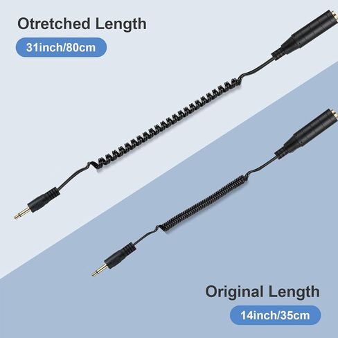 ملفوف 90deg زاوية DC 3.5 مم إلى 6.35 مم كابل الصوت ، الربيع 6.35 مم 1/4 بوصة TS مقبس مونو مونو إلى 3.5 مم 1/8 " in Kuwait