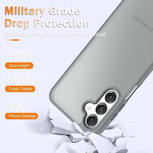 for Samsung Galaxy A16 5G Case, Matte Phone Case with 1 Screen Protector, Frosted Translucent Back, Slim Shockproof Protective Cover, Black in Saudi Arabia