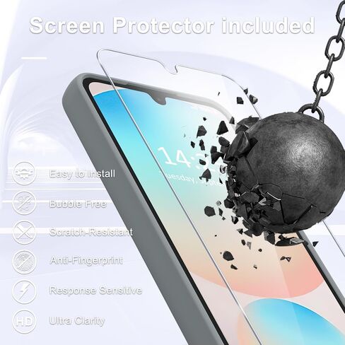 for Samsung Galaxy A16 5G Case, Matte Phone Case with 1 Screen Protector, Frosted Translucent Back, Slim Shockproof Protective Cover, Black in Saudi Arabia