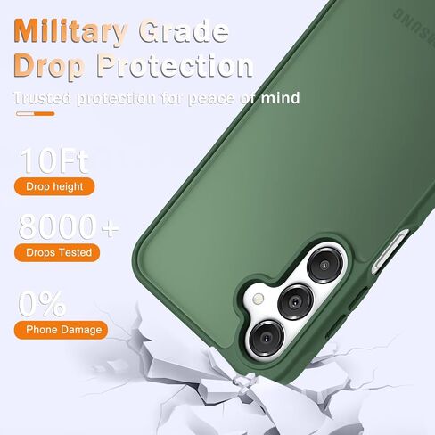 for Samsung Galaxy A16 5G Case, Matte Phone Case with 1 Screen Protector, Frosted Translucent Back, Slim Shockproof Protective Cover, Black in Saudi Arabia