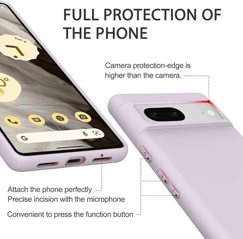 AMZPAS لـ Google Pixel 8 Case ، غطاء الهاتف الناعم الناعم الناعم النحيف المضاد للخلع من Google Pixel 8 Case 6.2 بوصة ، Blackcurrant in Kuwait