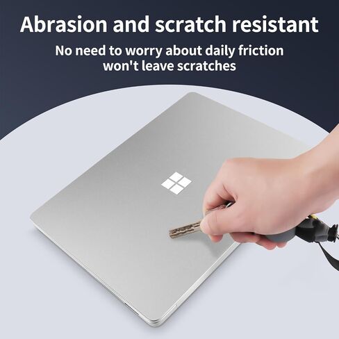 IMMOENUC Sticker Skin Decal for 2024 Microsoft Surface Laptop (7th Edition) 15 inch Model 2037 Laptop Full Body ADC Three Sided Wrap Anti-Scratch Vinyl Protective Cover (Frosted Transparent) in Kuwait