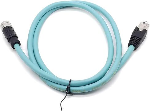 3.28ft M12 4 PIN رمز أنثى إلى RJ45 الذكور الصناعي Ethernet Cable High Flex CAT7 مجموعة كبلات محمية الحقل لتطبيق الأتمتة 1Meter in Kuwait