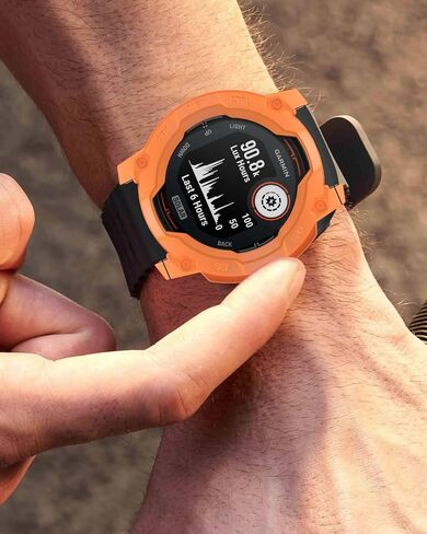 Miimall Rugged Case Compatible for Garmin Instinct 3 Solar 45mm Bumper, Anti-Collision, Anti-Drop, Soft TPU Cover Shell for Women Men Ultra Thin Protective Case for Instinct 3 Solar, Orange in Saudi Arabia