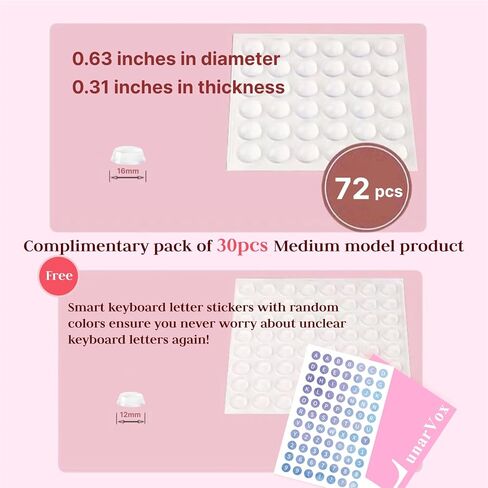 Nail Art Typing Stickers - Clear Comfortable Protection for Long Nails - Reusable Adhesive Long Nail Keyboard Cover Stickers for Typing and Gaming for Laptop PC Computer Notebook Desktop (Medium) in Kuwait