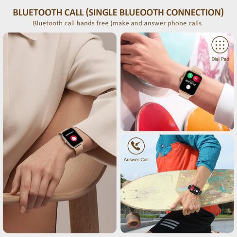 Smart Watches for Women[Answer/Make Calls],1.83" HD Fitness Tracker Watch with Heart Rate/Sleep Monitor, 120+ Sport Modes,IP67 Waterproof Smartwatch for Android Phones iPhone.3 Straps(22mm). in Saudi Arabia
