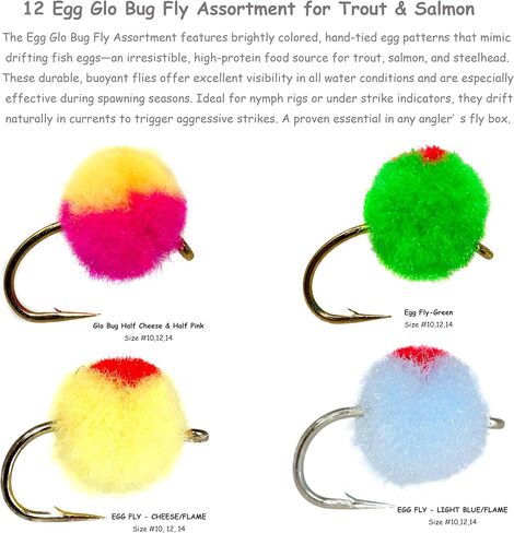 Outdoor Planet 24/48/66/72 Premium Hand Tied Fly Fishing Flies Assortment | Fly Boxes Included | Dry, Wet, Nymphs, Streamers, Wooly Buggers, Terrestrials | Trout, Bass Lure Set, Kit, Gift in Kuwait