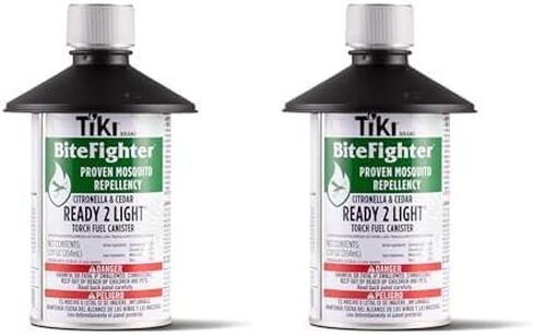 BiteFighter® 12 Ounce TIKI Torch Fuel Ready 2 Light®, Citronella & Cedar Mosquito Repellent Formula | Tiki Torch Fuel for Outdoor & Backyard Use | Ideal for Torches & Table Torches in Kuwait