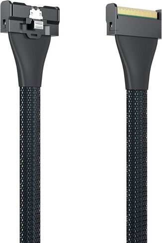10gtek slimsas to mcio cable ، sff-8654 8i to mcio sff-ta-1016 8i ، mini cool edge io ، reative ، pcie4.0 ، 85-om ، 0.75 ~ 0.8m (2.46 ~ 2.62 ft) in Kuwait