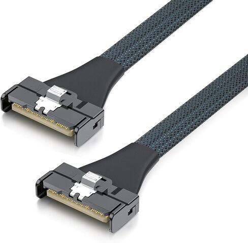 10gtek slimsas to mcio cable ، sff-8654 8i to mcio sff-ta-1016 8i ، mini cool edge io ، reative ، pcie4.0 ، 85-om ، 0.75 ~ 0.8m (2.46 ~ 2.62 ft) in Kuwait