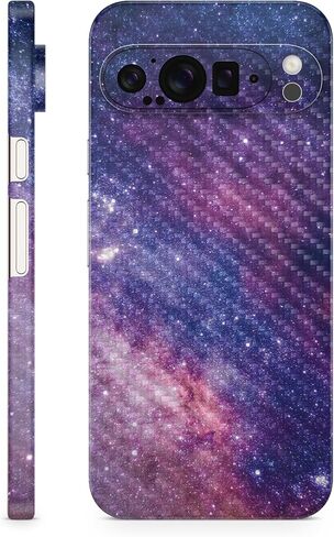 Glossy Glitter Laptop Skin Compatible with Pixel 9 Pro XL - Solid Burgundy - Premium 3M Vinyl Protective Wrap Decal Cover - Easy to Apply | Crafted in The USA by MightySkins in Saudi Arabia