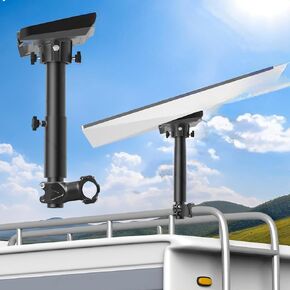 Starlink Gen 3 RV Ladder Mount & Roof Rack Mount, Starlink Gen 3 Pole Clamp Mount for RV/Pole/Railing/Yacht/Camper，Installation Range 0.8-1.1"