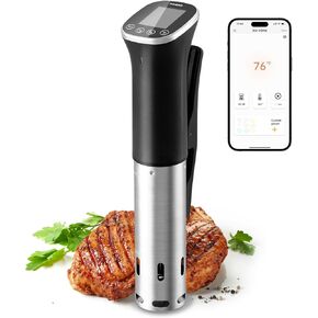Inkbird WIFI Sous Vide Cooker ISV-300W, 1000 Watts Sous-Vide Machine with 14 Preset Recipes, 3D Fast-Heating Thermal Immersion Circulator with Timer (ISV-300W-2)