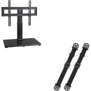 PERLESMITH Swivel Universal TV Stand&TV Anti-tip Straps PSTVS02&PSAS1