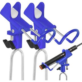 360° Adjustable Fishing Rod Holder for Ground & Bank Fishing - Upgraded 2-Pack Rod Holders for Bank Fishing Hands-Free Design for Shore, Beach Fishing - Ideal Gift for Dad, Husband, Anglers