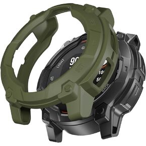 Miimall Rugged Case متوافق مع غريزة غريزة 3 شمسية 45 مم ، مضاد للالتهاب ، مضاد للانحدار ، قشرة تغطية TPU الناعمة للنساء رجال حالة وقائية رقيقة غريزة 3 ، البرتقالي ، البرتقالي