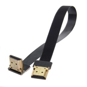 JSER CYFPV FPV HDMI Male to Up Angled 90d HDMI Male HDTV FPC Flat Cable for FPV HDTV Multicopter Aerial Photography (0.5M)