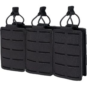 IDOGEAR Tactical Mag Pouch Open-Top Triple Molle Magazine Pouches for M4 M16 AR-15 5.56MM Rifle Magazines