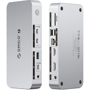 ORICO Thunderbolt 4 Dock,40Gbps 12-in-1 HUB Docking Station Support Single 8K/Dual 4K and Daisy Chain Expansion,Compatible HDMI/DP Port,SD/TF Slots Ideals for Media Editor-TB4