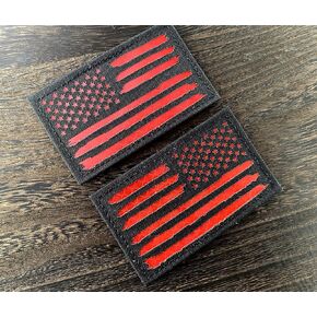 2x3.5 Reflective Special Alternative US USA American Flag Tactical Patches Hook-Fastener Backing (1 Left + 1 Right (Black-Yellow) in Kuwait