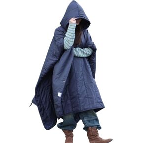 DUKUSEEK Hooded Stadium Blanket, Waterproof Windproof Outdoor Fleece Blanket - Large (79x56), Portable, Wearable, Warm for Outdoor Camping, Picnic, Stadium, Sports, Beach, Concerts, Car, Dogs…