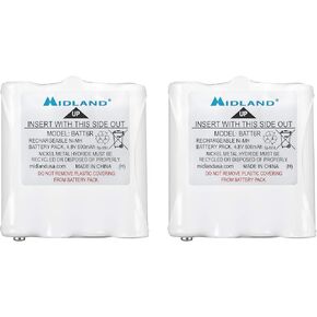 Midland – AVP8 Rechargeable Battery Packs for Midland – Nickel Metal Hydride Battery Packs for LXT Series GMRS Radios – Pair