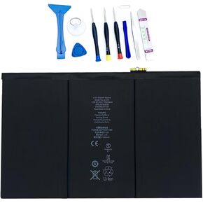 A1389 Battery Compatible with iPad 3 and iPad 4 A1416 A1430 A1458 A1459 A1460 A1403 3.7V 11560mAh 43Whr with Installation Tools