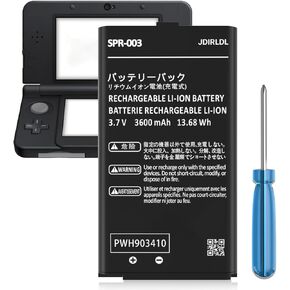 (3600mAh) Battery for Nintendo 3DS XL Game Console, 2025 New Upgrade High Capacity 0 Cycle Battery Replacement for SPR-003, New 3DS XL LL Game Console with Repair Tools - 1 Pack