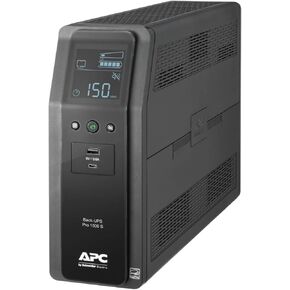 APC UPS 1000VA GEN GEN WAVES BATERESS PRACKERT & GURGE PROTECTOR ، مصدر طاقة بطارية النسخ الاحتياطي مع AVR ، (2) منافذ شاحن USB ، BR1000MSR (متجدد)