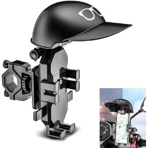 1 PC Motorcycle Handlebar Phone Holder, Bicycle Rotatable Phone Holder, Car Phone Holder Decoration, Universal for Most Cars (Black)