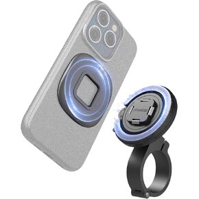 sincetop Bike Stem Magnetic Phone Mount Series Q [ Quad ] - Mountain Bicycle Stem Phone Holder - Quick Lock & Release - Aluminum Handlebar Cycling Cell Holder for MTB Ebike Road Electric