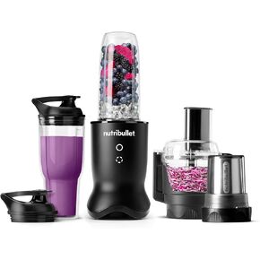 nutribullet® Ultra Plus+ 3-1 Compact Kitchen System, 1200W Kitchen System with Blender, Food Processor, and Coffee and Spice Grinder, 32oz and 24oz Blending Cups, 2-Cup Food Processor, Gunmetal Gray