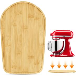 Bamboo Mixer Slider Mat for Kitchenaid 4.5-5 Qt Tilt Head Stand Mixer, Appliance Sliders For Kitchen Appliances Countertop, Kitchenaid Mixer Attachments for Stand Mixer, Mixer Moving Tray Attachments