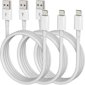 iPhone Charger Apple MFi Certified Lightning Cable 6FT Fast Charging Cord Compatible with iPhone 14 13 12 11 Pro Max XR XS X 8 7 Plus 6S/iPad/Car Carplay (3 Pack)