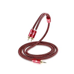 BOAACOUSTIC HiFi 3.5mm to 2 RCA Male Audio Cable - Stereo Y Splitter Adapter, Auxiliary Cable for Home Theater, Speakers, and Sound Systems (3.28ft/1m)